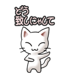 猫ねこにゃんこ その3（白）猫敬語（個別スタンプ：37）