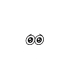 顔だけで表現する白い子（個別スタンプ：1）