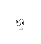 顔だけで表現する白い子（個別スタンプ：6）
