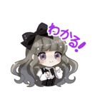 人形と女の子のゆるふわスタンプ（個別スタンプ：12）