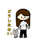 女の子スタンプ(仕事)（個別スタンプ：2）