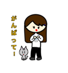 女の子スタンプ(仕事)（個別スタンプ：3）