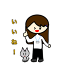 女の子スタンプ(仕事)（個別スタンプ：4）