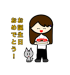 女の子スタンプ(仕事)（個別スタンプ：7）