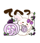 ぽっちゃりウサギ 3『桃色＆紫』（個別スタンプ：34）