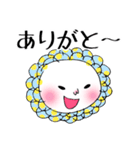 水玉お花ちゃんスタンプ（個別スタンプ：2）