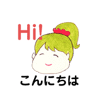 おむすびギャルは英語も話す（個別スタンプ：1）