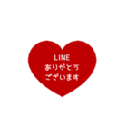 ⏹⬛LINEハート⬛[1❶]レッド（個別スタンプ：7）