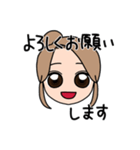 表情豊かな金髪お団子女子(文字有ver)（個別スタンプ：4）