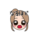 表情豊かな金髪お団子女子(文字有ver)（個別スタンプ：23）