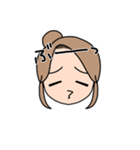 表情豊かな金髪お団子女子(文字有ver)（個別スタンプ：29）