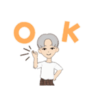 白髪男の子スタンプ（個別スタンプ：1）