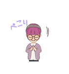 ピンクの頭の人（個別スタンプ：11）