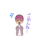 ピンクの頭の人（個別スタンプ：14）