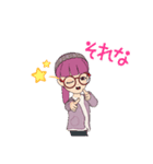 ピンクの頭の人（個別スタンプ：15）