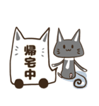 夏♬可愛い黒猫♬家族へ連絡挨拶感謝（個別スタンプ：12）