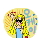 ポップな韓国語スタンプ（個別スタンプ：8）