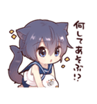 ツンデレ猫耳少年【夏セーラー】（個別スタンプ：4）
