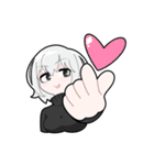 黒ずくめ系女子（個別スタンプ：1）