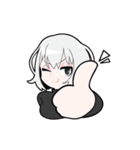黒ずくめ系女子（個別スタンプ：2）