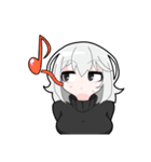黒ずくめ系女子（個別スタンプ：4）