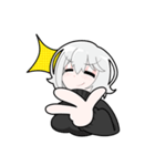 黒ずくめ系女子（個別スタンプ：5）