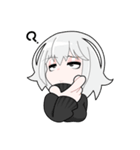 黒ずくめ系女子（個別スタンプ：7）