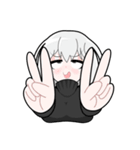 黒ずくめ系女子（個別スタンプ：10）