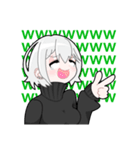 黒ずくめ系女子（個別スタンプ：17）