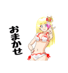 頑張る巫女お姉さんHG 夏（個別スタンプ：1）