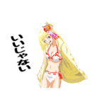 頑張る巫女お姉さんHG 夏（個別スタンプ：9）