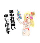 頑張る巫女お姉さんHG 夏（個別スタンプ：13）