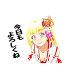 頑張る巫女お姉さんHG 夏（個別スタンプ：16）