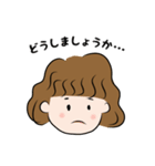 パーマの女の子の日常スタンプ（個別スタンプ：21）