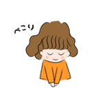パーマの女の子の日常スタンプ（個別スタンプ：25）