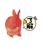 かわいくてえらいうさぎ（個別スタンプ：2）