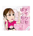 卓球女子のメッセージスタンプ（個別スタンプ：7）