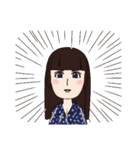 前髪パッツン娘（個別スタンプ：12）