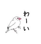 文鳥の感情（個別スタンプ：19）
