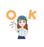 可愛い女の子(*´꒳`*)2（個別スタンプ：1）