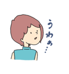 緑の服の女子（個別スタンプ：2）