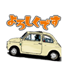 可愛くてちょっと古いイタリア車のスタンプ（個別スタンプ：8）