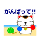 幸せを呼ぶ？！招き猫の夏休み 日常/暑中見舞（個別スタンプ：25）