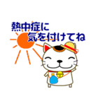 幸せを呼ぶ？！招き猫の夏休み 日常/暑中見舞（個別スタンプ：32）