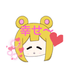 描いたかわいい動物くまちゃんうさぎちゃん（個別スタンプ：2）