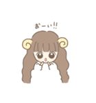 ふわふわひつじの女の子（個別スタンプ：2）
