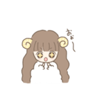 ふわふわひつじの女の子（個別スタンプ：4）