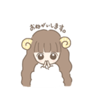 ふわふわひつじの女の子（個別スタンプ：8）