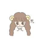 ふわふわひつじの女の子（個別スタンプ：11）