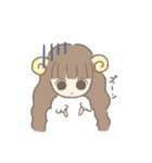 ふわふわひつじの女の子（個別スタンプ：12）